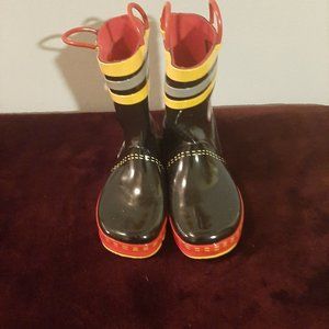 Rainpals , boys rubber rainboot, fire department , youth size 12